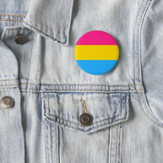 Pansexual Pride Flag Button (In situ)