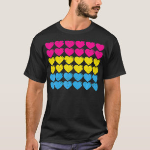 Pansexual Pride Flag Hearts Love Cute Pan Flag LGB T-shirt