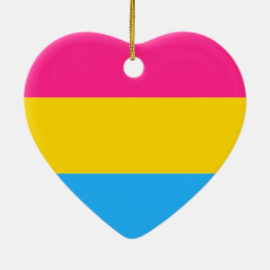 Pansexual Pride Flag Keramisch Ornament (Achterkant)