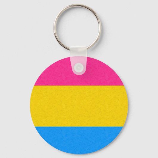Pansexual Pride Flag kleurige achtergrond Sleutelhanger (Voorkant)