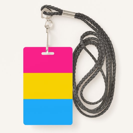 Pansexual Pride Flag LGBTQ Badge (Voorkant met draagriem)