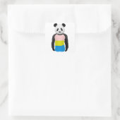 Pansexual pride flag Panda Beer Vierkante Sticker (Tas)