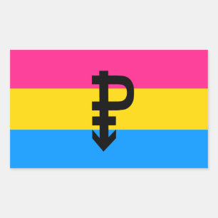 Pansexual Pride Flag Rechthoekige Sticker
