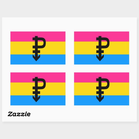 Pansexual Pride Flag Rechthoekige Sticker (Vel)