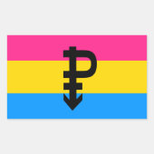 Pansexual Pride Flag Rechthoekige Sticker (Voorkant)