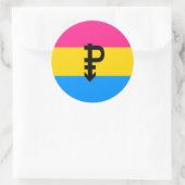 Pansexual Pride Flag Ronde Sticker (Tas)