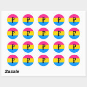Pansexual Pride Flag Ronde Sticker (Vel)