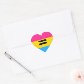 Pansexual Pride Hart Sticker (Envelop)