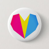 Pansexual Pride Heart Button (Voorkant)