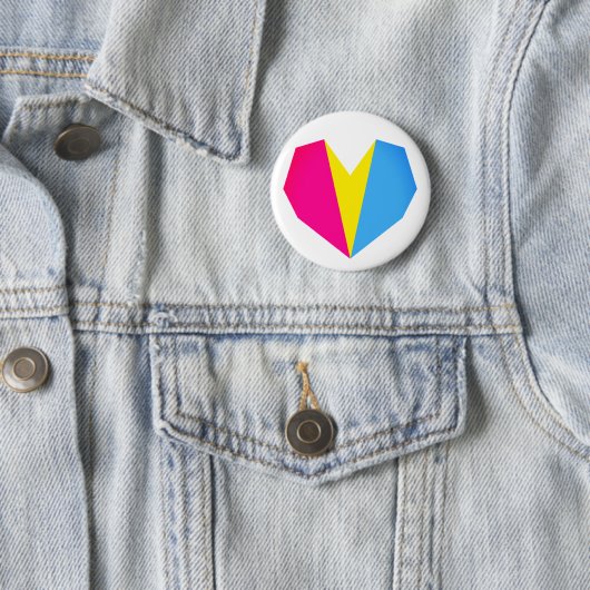 Pansexual Pride Heart Button (In situ)