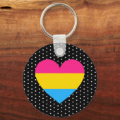 Pansexual Pride Heart Sleutelhanger (Voorkant)