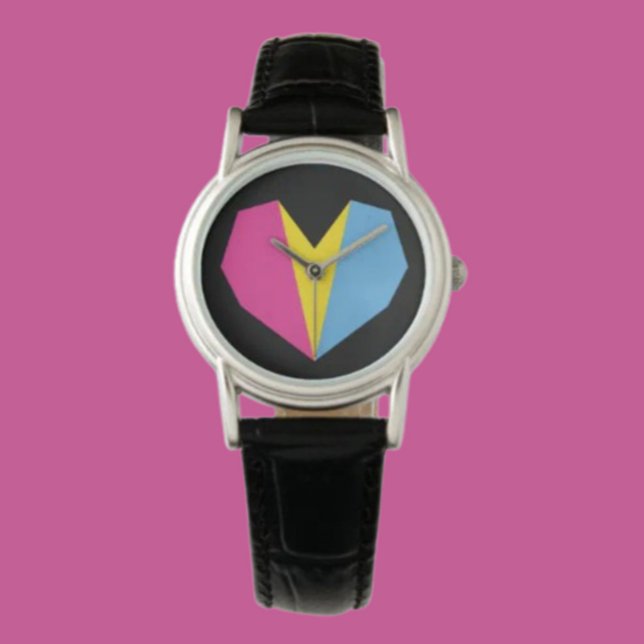 Pansexual Pride Heart Watch Horloge (Creator heeft geüpload)