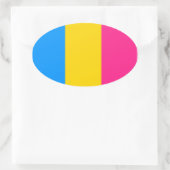Pansexual Pride Ovale Sticker (Tas)