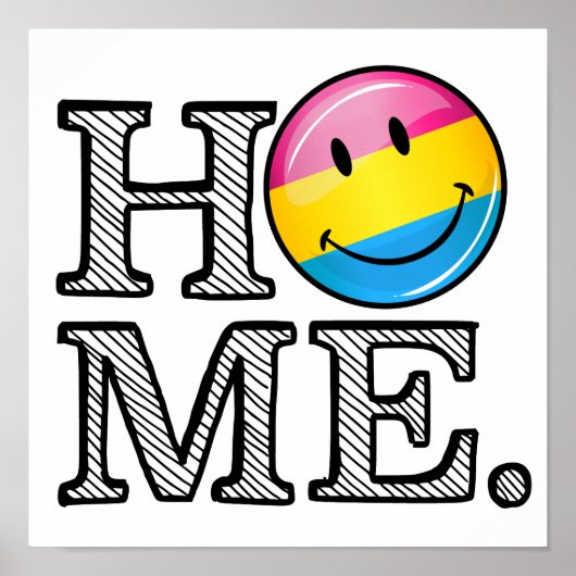 Pansexual Pride Smiling Flag Housewarming Poster (Voorkant)