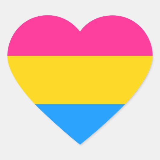 Pansexual Pride stickers - harten (Voorkant)