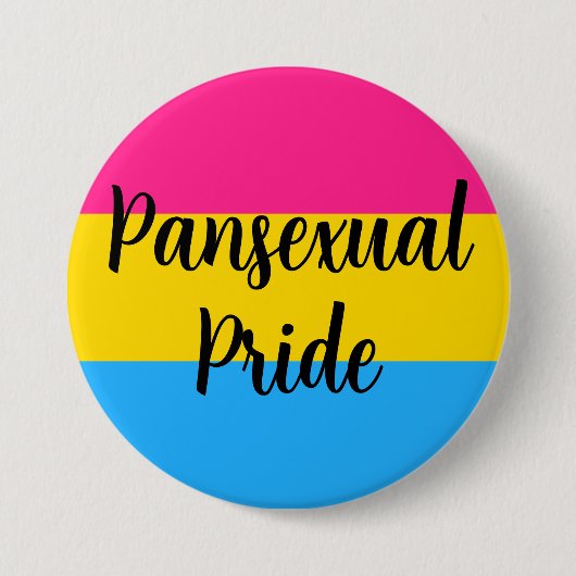 Pansexual Pride Vlag met bericht Ronde Button 7,6 Cm (Voorkant)