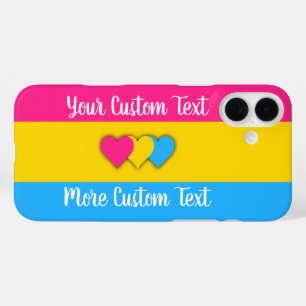Pansexual pride vlag met hart iPhone 16 plus hoesje