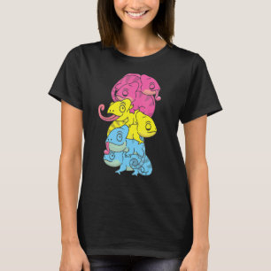 Pansexual Vlag Gender Pride LGBTQ Kameleon T-shirt