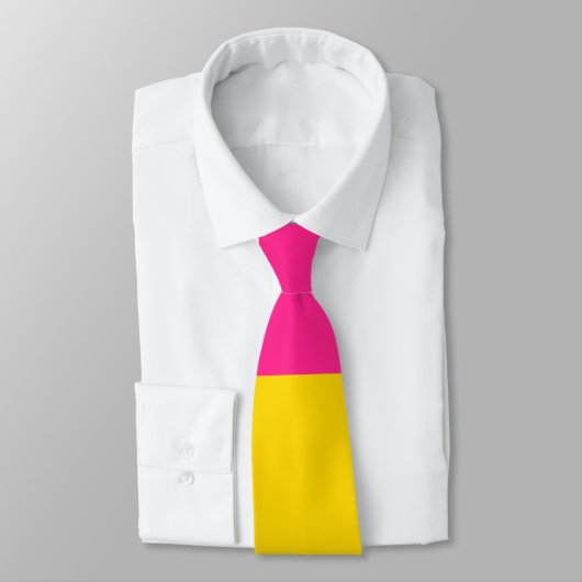 Pansexual Vlag Roze Geel Blauw Gestreept LGBT Stropdas (Gebonden)
