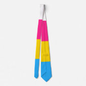 Pansexual Vlag Roze Geel Blauw Gestreept LGBT Stropdas (Achterkant)