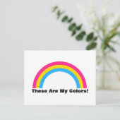 Pansexualité arc-en-ciel fierté Carte postale (Debout devant)