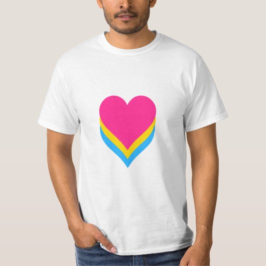 Pansexualité coeur de fierté T-shirt (Devant)