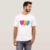 Pansexualité coeur de fierté T-shirt (Devant entier)