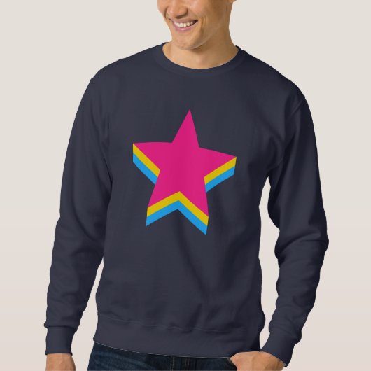 Pansexualité orgueil étoiles Sweatshirt (Devant)