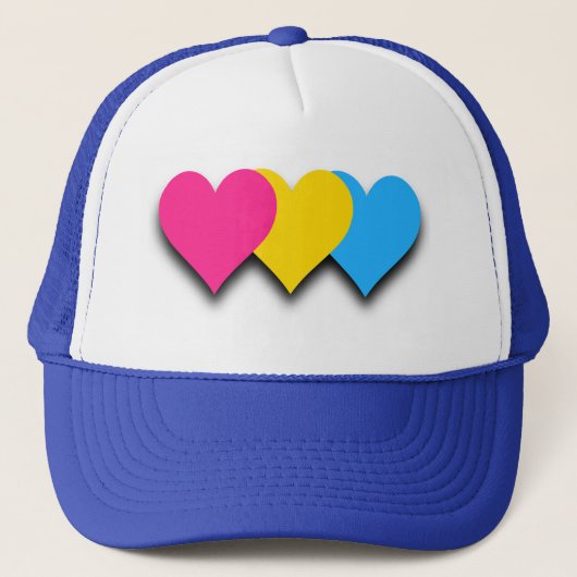 Pansexualiteit prideharten Trucker Hat Pet (Voorkant)
