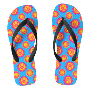 Pansexualiteitspride / blauw geometrisch bloempatr teenslippers