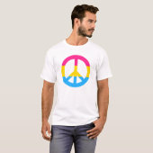 Pansexualiteitsvlag vredesbord T-Shirt (Voorkant volledig)