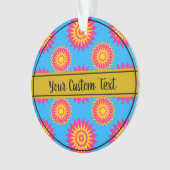 Pansexuality pride blue flower pattern ornament (voorkant)
