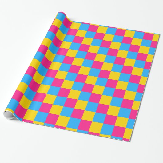 Pansexuality pride colors Wrapping Paper Cadeaupapier (Uitgerold)