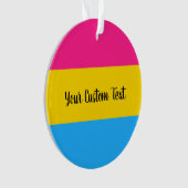 Pansexuality Pride flag met text Ornament (voorkant)