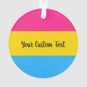 Pansexuality Pride flag met text Ornament (achterkant)