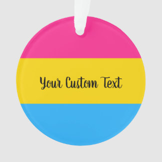 Pansexuality Pride flag met text Ornament