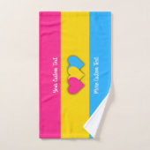 Pansexuality pride flag with text bat towel set bad handdoek (Handdoek)