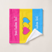 Pansexuality pride flag with text bat towel set bad handdoek (Wasdoekje)