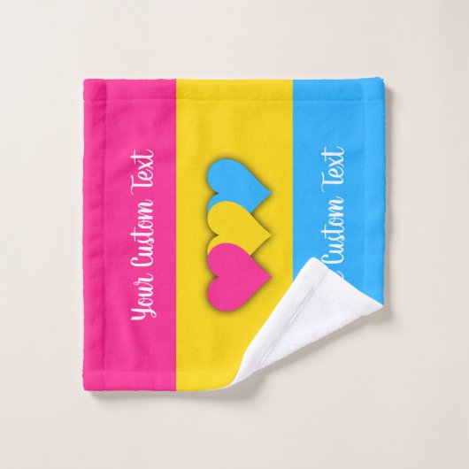 Pansexuality pride flag with text bat towel set bad handdoek (Wasdoekje)