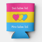 Pansexuality pride flag with text blikjeskoeler (Voorkant)