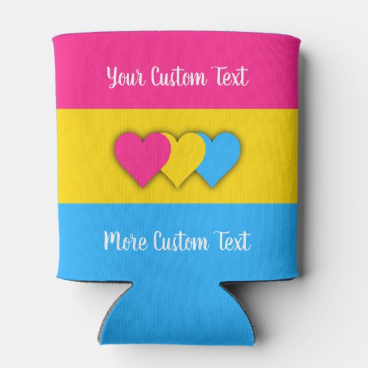 Pansexuality pride flag with text blikjeskoeler (Achterkant)