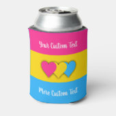 Pansexuality pride flag with text blikjeskoeler (Blikje Achterkant)