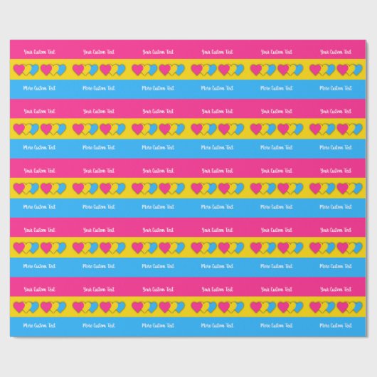 Pansexuality pride flag with text cadeaupapier (Vlak)