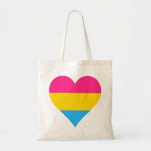 Pansexuality pride hearts Canvas tas