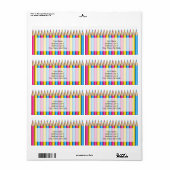Pansexuality pride penwant Shipping Labs Etiket (Full Sheet)