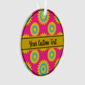Pansexuality pride pink flower pattern ornament (devant)