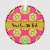 Pansexuality pride pink flower pattern ornament (dos)