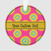Pansexuality pride pink flower pattern ornament (devant)