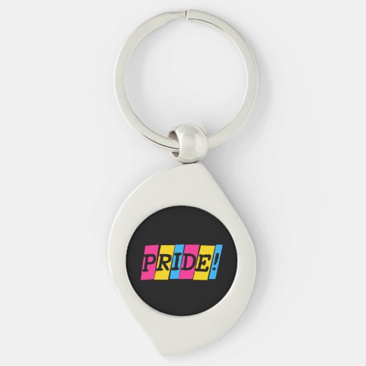 Pansexuality pride text sign sleutelhanger (Voorkant)