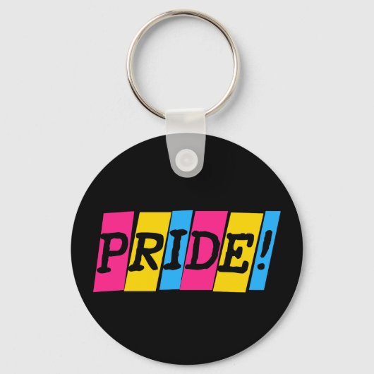 Pansexuality pride text sign sleutelhanger (Voorkant)